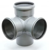 Крестовина двухплоскостная для внутренней канализации ПП 110x110x110/87* Flextron