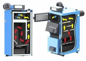 Твердотопливный полуавтоматический котел Zota Magna 80