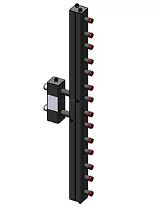 Гидрострелка с коллектором Zota, вертикальная, 7 контуров, до 70 кВт