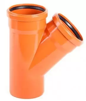 Тройник для наружной канализации НПВХ 500/315/45