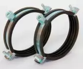 Хомут стальной с резиновой прокладкой 1.1/2" (44-50 мм) с гайкой М8