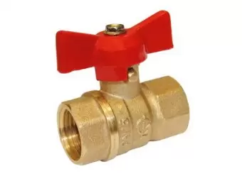 Кран шаровый латунь 1/2" ВР/ВР бабочка Галлоп