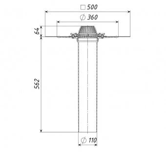 Воронка кровельная ТП-01.100/6/B