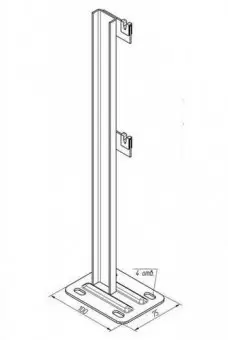 Кронштейн напольный регулируемый, нар. крепл. 1/10 для р-ра "ТЕРМАЛ"300