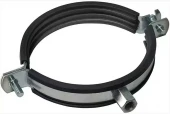 Стальной хомут с рез.профилем Ду 219-255 (8") М10