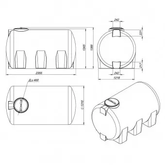 Емкость для воды Экопром H 3000