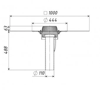 Воронка кровельная ТП-01.У.100/4/B-Э