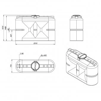 Емкость для воды Экопром S 2000