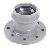 Патрубок напорный раструбный с НПВХ фланцем 400x400