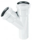 Тройник для внутренней канализации (малошумный) Шумэкс НПВХ 110х50/87
