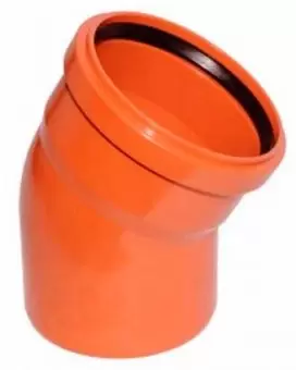 Отвод для наружной канализации НПВХ 200/30