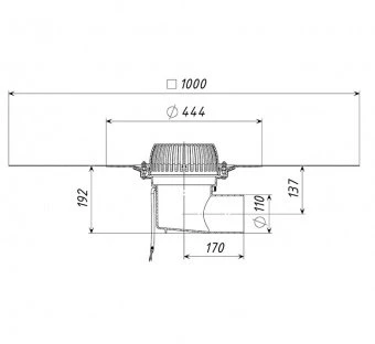 Кровельная воронка ТП-64/B-Э