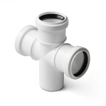 Крестовина одноплоскостная для внутренней канализации (малошумная) ПП 110х110х110/87