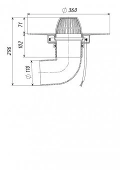 Кровельная воронка ТП-12.100-Э