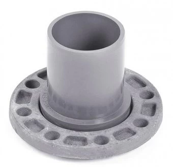 Патрубок напорный гладкий с металлическим фланцем 160x150