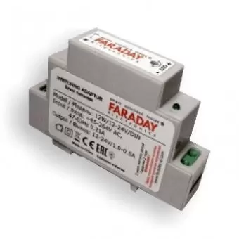 Блок питания с креплением на DIN-рейку Faraday 12W/12-24V/DIN