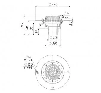 Воронка кровельная ТП-01.У.100/4-Э
