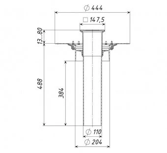 Воронка кровельная ТП-03.У.100/4