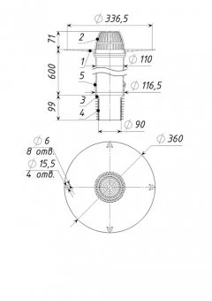 Воронка кровельная ТП-08.100/6