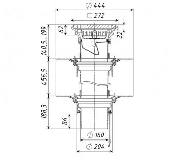 Кровельная воронка ТП-10.616.1-Э