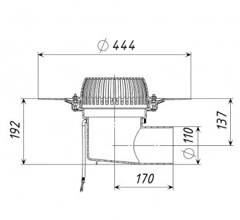 Кровельная воронка ТП-64-Э
