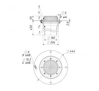 Воронка кровельная ТП-01.160/4