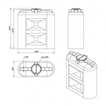 Емкость для воды Экопром SL 2000