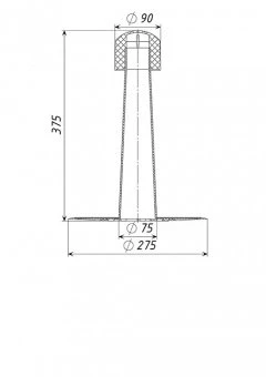 Аэратор ПВХ ТП-70.75, D=75 мм