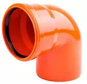 Отвод для наружной канализации НПВХ 400/90
