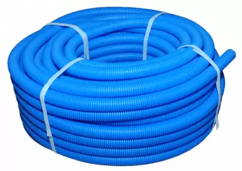 Труба ПНД гофрированная D20 (синяя) 32/24,2