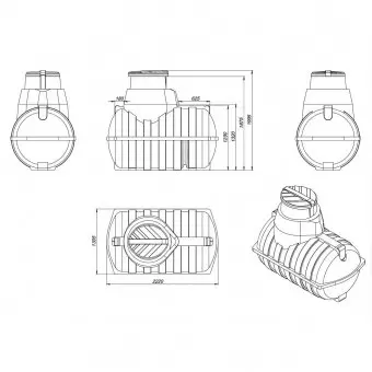 Подземная емкость для дизельного топлива Экопром U 2000 oil