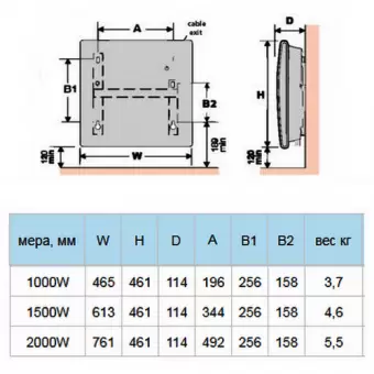 Электрический конвектор Atlantic F19 1000W