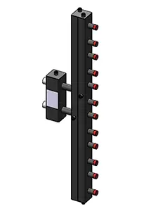 Гидрострелка с коллектором Zota, вертикальная, 6 контуров, до 70 кВт