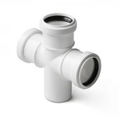 Крестовина одноплоскостная для внутренней канализации (малошумная) ПП 110х110х110/87