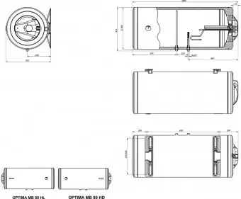 Бойлер электрический Metalac Оptima MB 80 HD