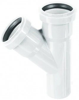 Тройник для внутренней канализации (малошумный) Шумэкс НПВХ 110х110/87