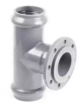 Тройник напорный с металлическим фланцем 225x160
