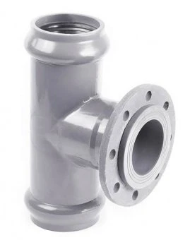 Тройник напорный с металлическим фланцем 160x100