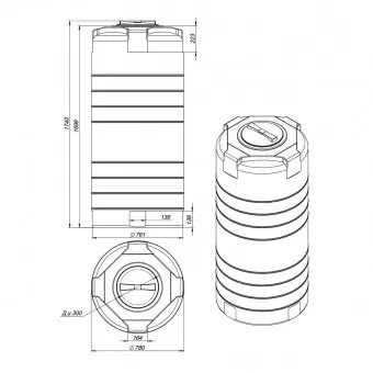 Бак для воды Экопром T 750