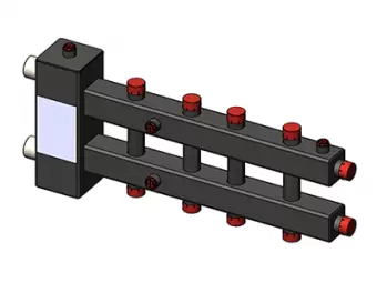 Гидрострелка с коллектором Zota, горизонтальная, 5 контуров, до 70 кВт