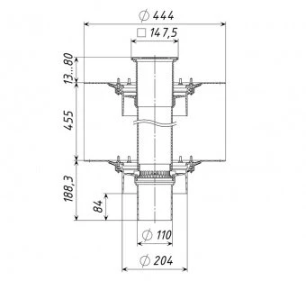 Кровельная воронка ТП-10.У.100