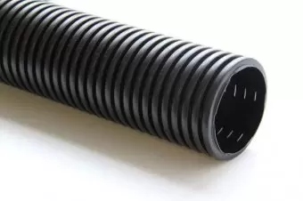 Дренажная труба 200 мм без фильтра, с перфорацией, (бухта 50 м)