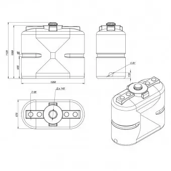 Емкость для дизельного топлива Экопром S 500 oil