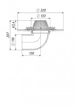 Кровельная воронка ТП-44.100