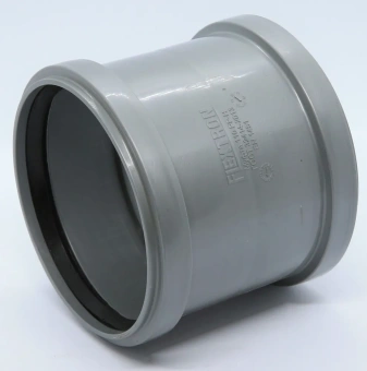 Муфта двухрастраструбная с упором для внутренней канализации ПП 110 мм Flextron