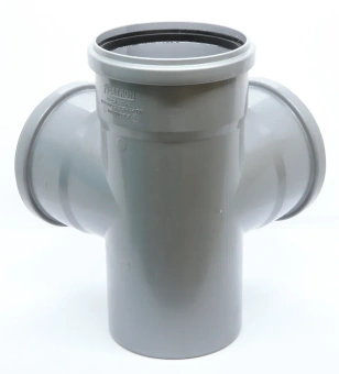 Крестовина двухплоскостная для внутренней канализации ПП 110x110x110/87* Flextron