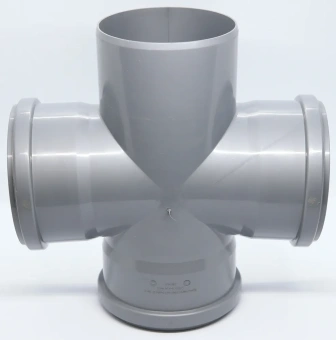 Крестовина одноплоскостная для внутренней канализации ПП 110x110x110/87* Flextron
