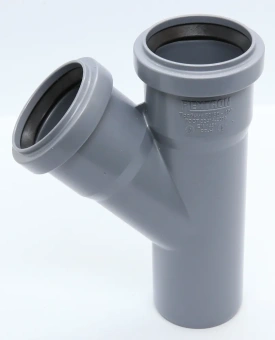 Тройник для внутренней канализации ПП 50x50/45* Flextron