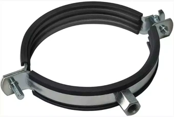 Стальной хомут с гайкой Ду 138-142 1/2" гайка(5") М10