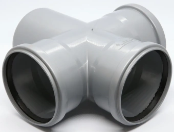 Крестовина одноплоскостная для внутренней канализации ПП 110x110x110/87* Flextron